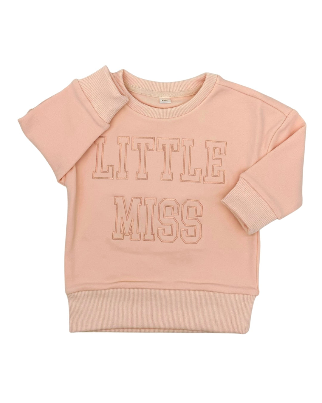 LITTLE MISS Crewneck - PETAL PINK *updated fit*