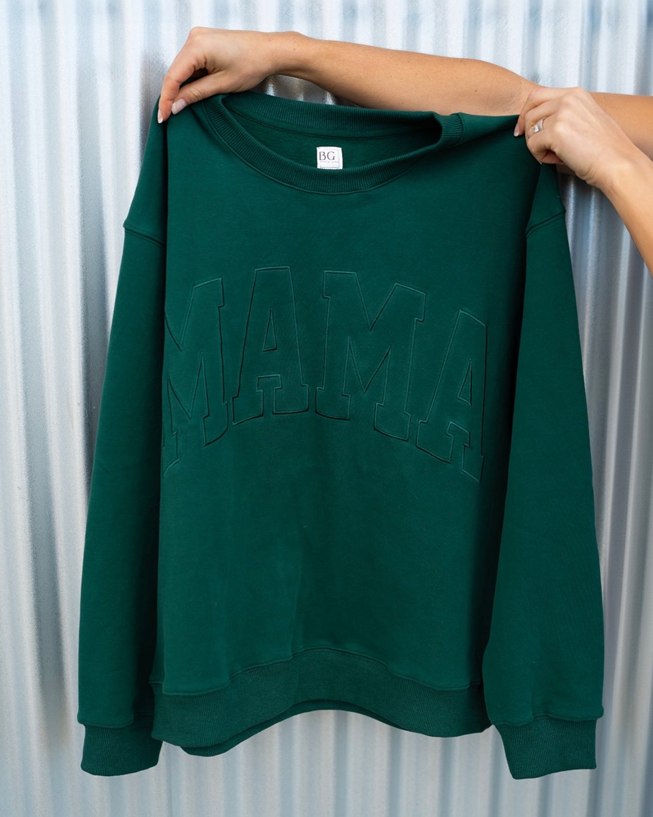 MAMA Drop Shoulder Crew - Emerald Green *updated fit*