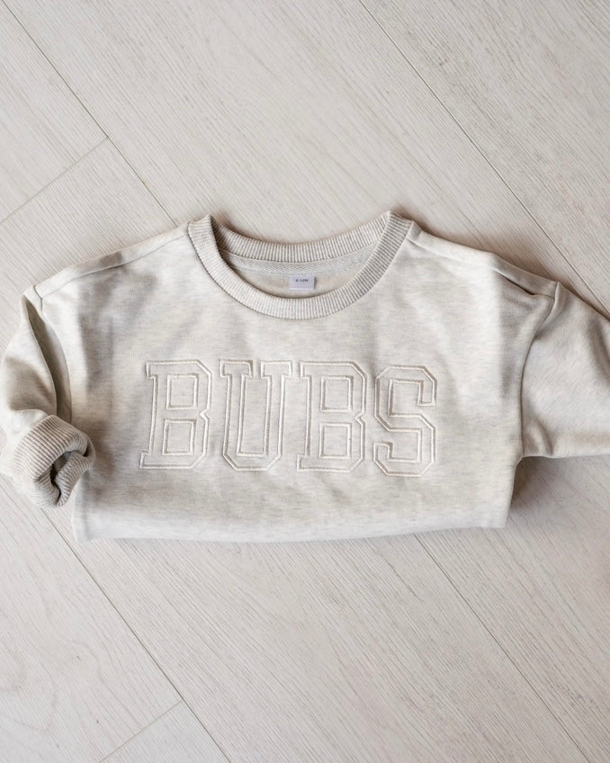 BUBS Crewneck - HEATHER GRAY *updated fit*