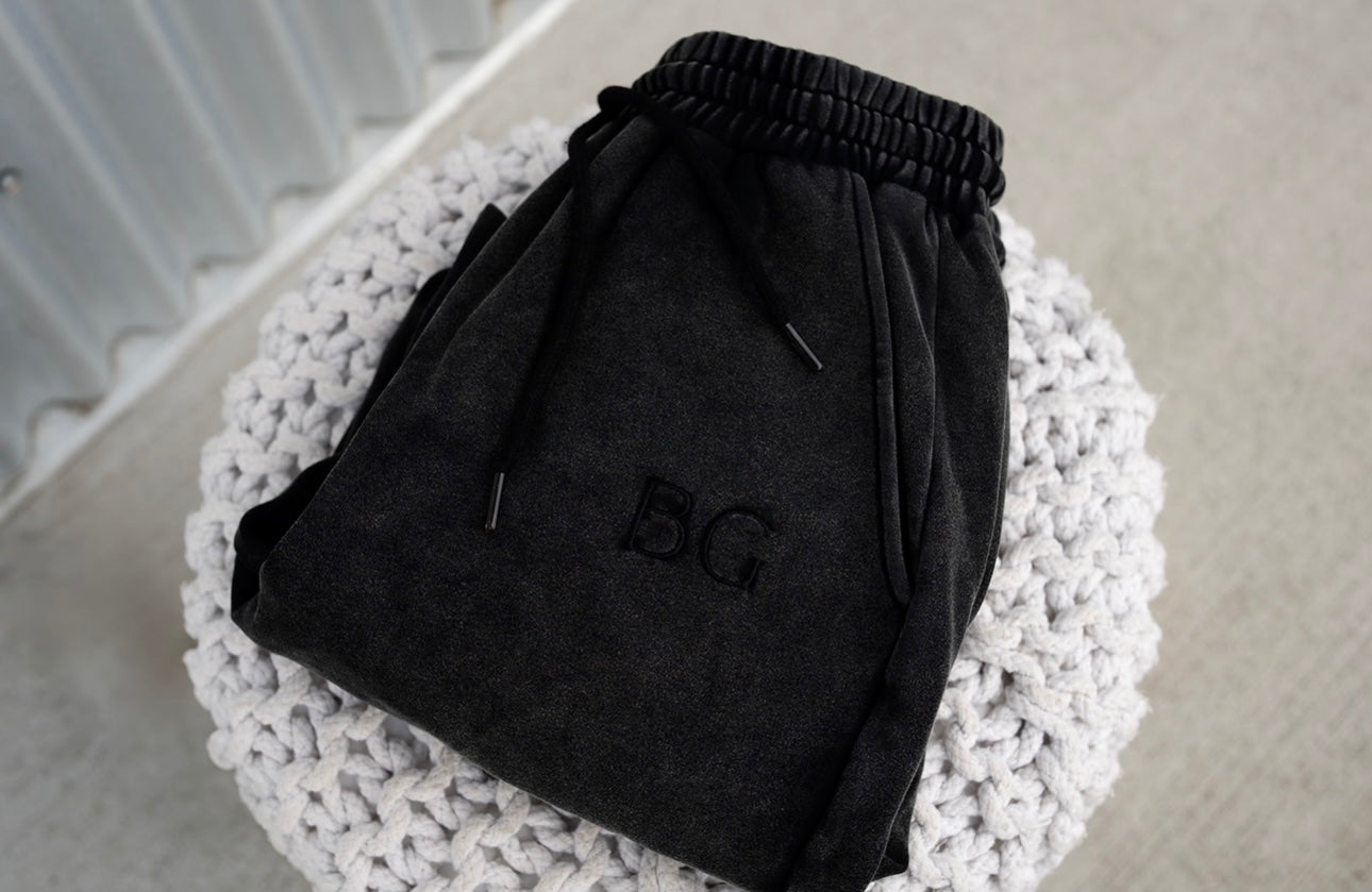 BG Sweatpants - Mineral Washed Black