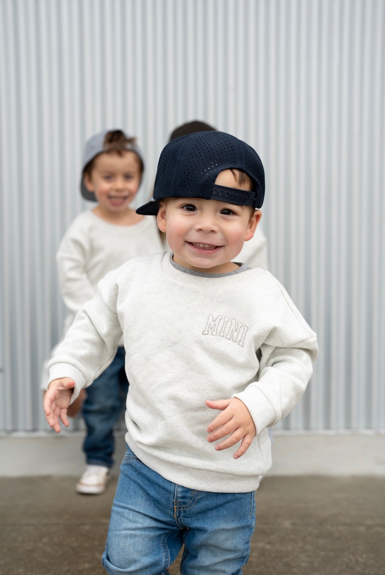 Pocket Placement "MINI" Drop Shoulder Crewneck - HEATHER GRAY