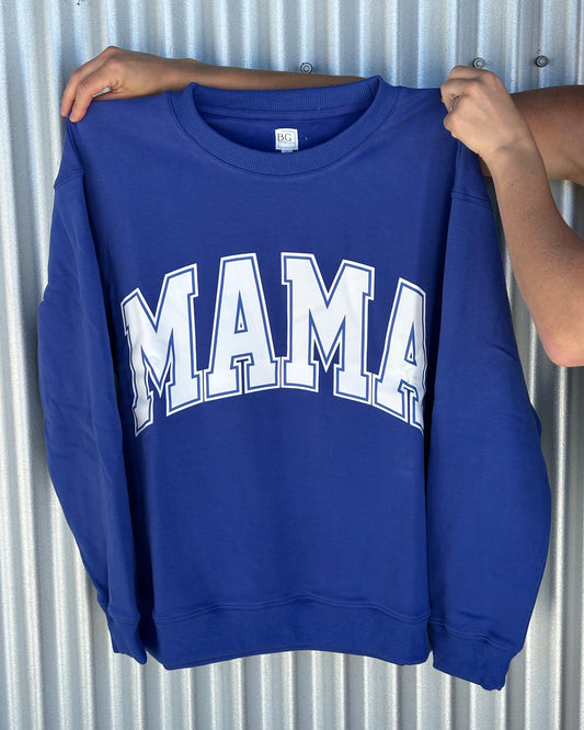 MAMA Drop Shoulder Crewneck - ROYAL BLUE *updated fit*