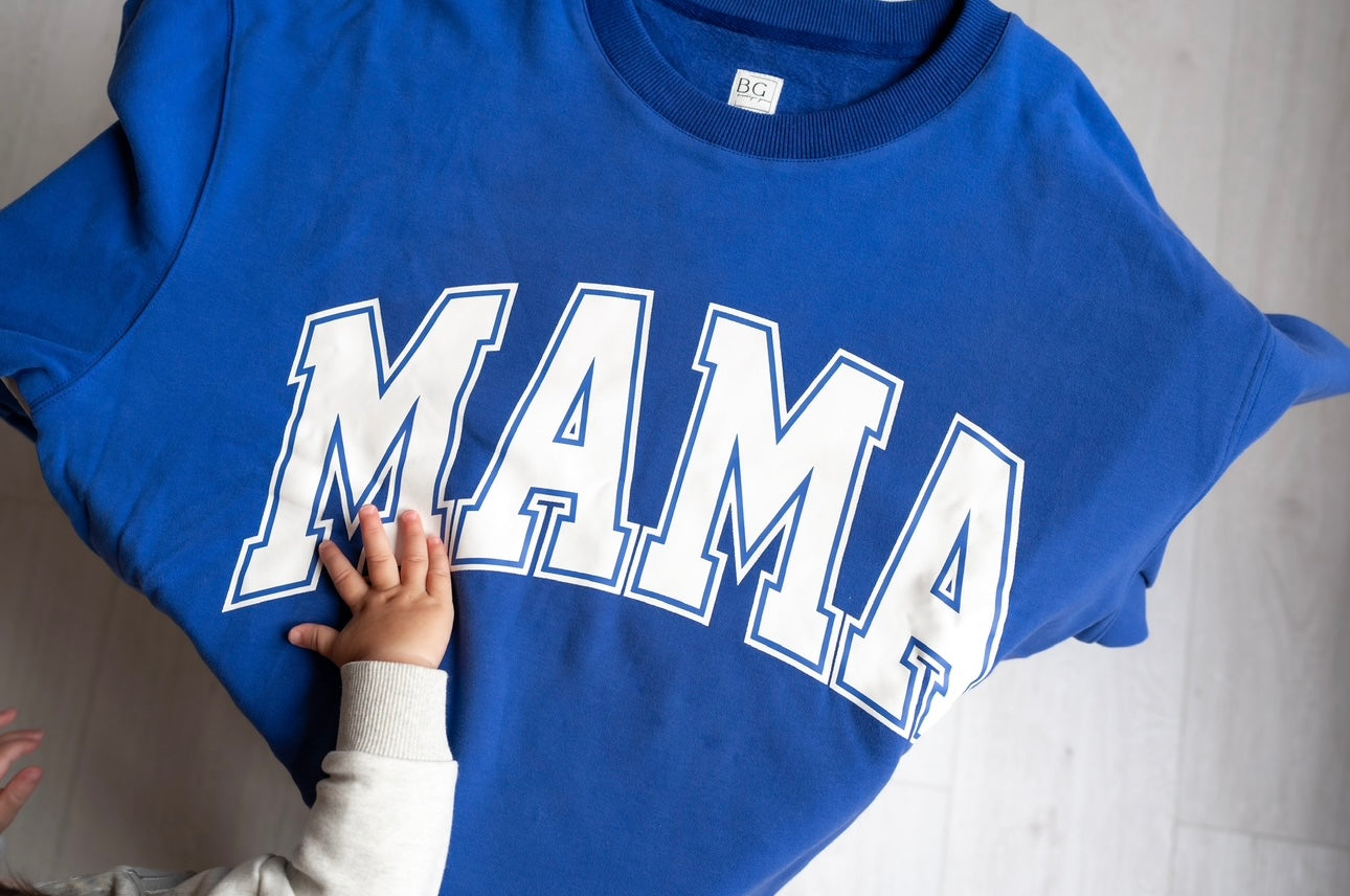 MAMA Drop Shoulder Crewneck - ROYAL BLUE *updated fit*