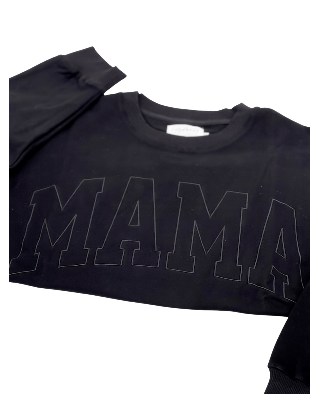 MAMA Drop Shoulder Crew - BLACK