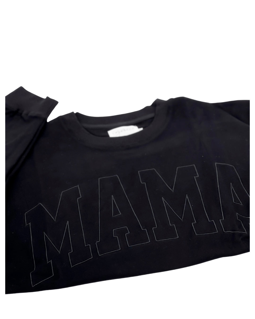 MAMA Drop Shoulder Crew - BLACK