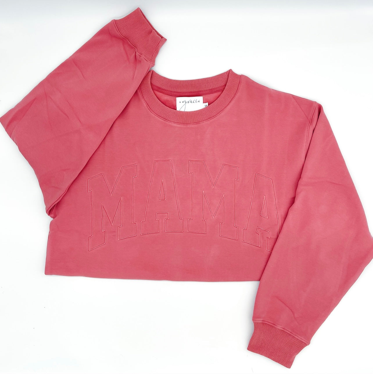 MAMA Drop Shoulder Crewneck - ROUGE RED